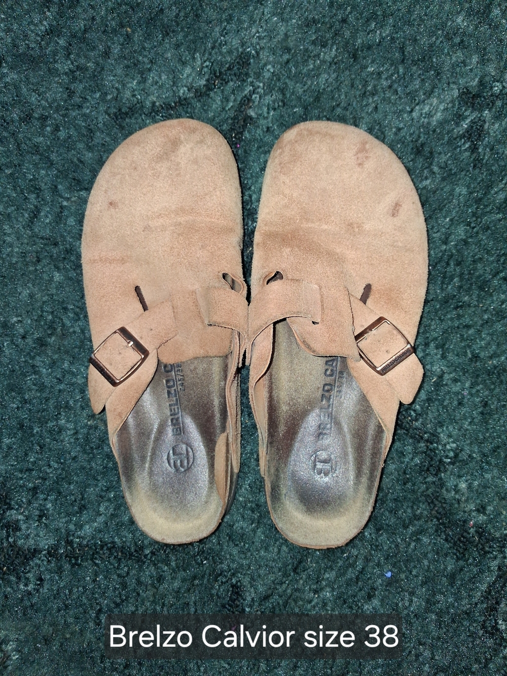 Women's Suede Mule Clogs in Tan